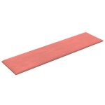 vidaXL Panouri de perete 12 buc. roz 60x15 cm catifea 1,08 m²
