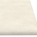 vidaXL Panouri de perete 12 buc. crem 60x15 cm catifea 1,08 m² vidaXL Panouri de perete 12 buc. crem 60x15 cm catifea 1,08 m²