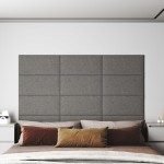 vidaXL Panouri de perete 12 buc. gri deschis 60x30 cm textil 2,16 m²