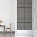 vidaXL Panouri de perete 12 buc. gri deschis 60x30 cm textil 2,16 m²