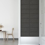 vidaXL Panouri de perete 12 buc. gri închis 60x30 cm textil 2,16 m²1 vidaXL Panouri de perete 12 buc. gri închis 60x30 cm textil 2,16 m²1