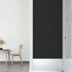 vidaXL Panouri de perete 12 buc. negru 60x30 cm textil 2,16 m²