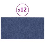 vidaXL Panouri de perete 12 buc. albastru 60x30 cm textil 2,16 m² vidaXL Panouri de perete 12 buc. albastru 60x30 cm textil 2,16 m²