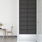 vidaXL Panouri de perete 12 buc. gri 60x30 cm piele ecologică 2,16 m² vidaXL Panouri de perete 12 buc. gri 60x30 cm piele ecologică 2,16 m²