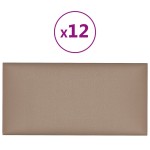 vidaXL Panouri de perete 12 buc. cappuccino 60x30 cm piele eco 2,16 m² vidaXL Panouri de perete 12 buc. cappuccino 60x30 cm piele eco 2,16 m²