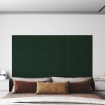 vidaXL Panouri de perete 12 buc. verde închis 60x30 cm catifea 2,16 m² vidaXL Panouri de perete 12 buc. verde închis 60x30 cm catifea 2,16 m²