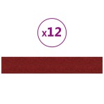 vidaXL Panouri de perete 12 buc. roșu vin 90x15 cm textil 1,62 m² vidaXL Panouri de perete 12 buc. roșu vin 90x15 cm textil 1,62 m²