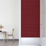 vidaXL Panouri de perete 12 buc. roșu vin 90x15 cm textil 1,62 m² vidaXL Panouri de perete 12 buc. roșu vin 90x15 cm textil 1,62 m²