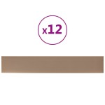 vidaXL Panouri de perete 12 buc. cappuccino 90x15 cm piele eco 1,62 m² vidaXL Panouri de perete 12 buc. cappuccino 90x15 cm piele eco 1,62 m²
