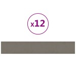 vidaXL Panouri de perete 12 buc. gri deschis 90x15 cm catifea 1,62 m² vidaXL Panouri de perete 12 buc. gri deschis 90x15 cm catifea 1,62 m²