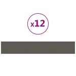 vidaXL Panouri de perete 12 buc. gri închis 90x15 cm catifea 1,62 m² vidaXL Panouri de perete 12 buc. gri închis 90x15 cm catifea 1,62 m²