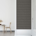 vidaXL Panouri de perete 12 buc. gri închis 90x15 cm catifea 1,62 m² vidaXL Panouri de perete 12 buc. gri închis 90x15 cm catifea 1,62 m²