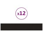 vidaXL Panouri de perete 12 buc. negru 90x15 cm catifea 1,62 m² vidaXL Panouri de perete 12 buc. negru 90x15 cm catifea 1,62 m²