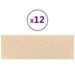 vidaXL Panouri de perete 12 buc. crem 90x30 cm textil 3,24 m² vidaXL Panouri de perete 12 buc. crem 90x30 cm textil 3,24 m²