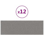 vidaXL Panouri de perete 12 buc. gri deschis 90x30 cm textil 3,24 m² vidaXL Panouri de perete 12 buc. gri deschis 90x30 cm textil 3,24 m²