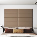 vidaXL Panouri de perete 12 buc. cappuccino 90x30 cm piele eco 3,24 m² vidaXL Panouri de perete 12 buc. cappuccino 90x30 cm piele eco 3,24 m²
