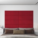 vidaXL Panouri de perete 12 buc. roșu vin 90x30 cm catifea 3,24 m² vidaXL Panouri de perete 12 buc. roșu vin 90x30 cm catifea 3,24 m²
