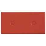 vidaXL Panouri de perete 12 buc. roșu 30x15 cm piele ecologică 0,54 m² vidaXL Panouri de perete 12 buc. roșu 30x15 cm piele ecologică 0,54 m²