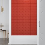 vidaXL Panouri de perete 12 buc. roșu 30x15 cm piele ecologică 0,54 m² vidaXL Panouri de perete 12 buc. roșu 30x15 cm piele ecologică 0,54 m²