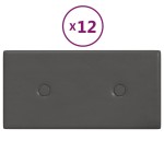 vidaXL Panouri de perete 12 buc. gri, 30x15 cm piele ecologică 0,54 m² vidaXL Panouri de perete 12 buc. gri, 30x15 cm piele ecologică 0,54 m²