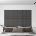 vidaXL Panouri de perete 12 buc. gri, 30x15 cm piele ecologică 0,54 m² vidaXL Panouri de perete 12 buc. gri, 30x15 cm piele ecologică 0,54 m²