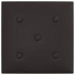 vidaXL Panouri perete 12 buc. negru, 30x30 cm piele ecologică, 1,08 m²