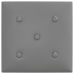 vidaXL Panouri perete 12 buc. gri, 30x30 cm, piele ecologică, 1,08 m² vidaXL Panouri perete 12 buc. gri, 30x30 cm, piele ecologică, 1,08 m²