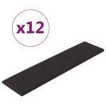vidaXL Panouri perete 12 buc. negru, 60x15 cm, piele ecologică 1,08 m² vidaXL Panouri perete 12 buc. negru, 60x15 cm, piele ecologică 1,08 m²