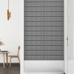 vidaXL Panouri perete 12 buc. gri 60x15 cm, piele ecologică, 1,08 m² vidaXL Panouri perete 12 buc. gri 60x15 cm, piele ecologică, 1,08 m²