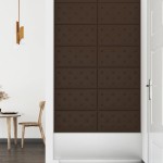 vidaXL Panouri perete 12 buc. maro, 60x30 cm piele ecologică 2,16 m² vidaXL Panouri perete 12 buc. maro, 60x30 cm piele ecologică 2,16 m²