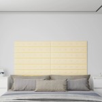 vidaXL Panouri de perete 12 buc. crem 90x15 cm piele ecologică 1,62 m² vidaXL Panouri de perete 12 buc. crem 90x15 cm piele ecologică 1,62 m²