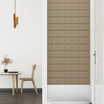 vidaXL Panouri de perete 12 buc. cappuccino 90x15 cm piele eco 1,62 m² vidaXL Panouri de perete 12 buc. cappuccino 90x15 cm piele eco 1,62 m²