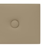 vidaXL Panouri de perete 12 buc. cappuccino 90x15 cm piele eco 1,62 m² vidaXL Panouri de perete 12 buc. cappuccino 90x15 cm piele eco 1,62 m²