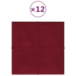 vidaXL Panouri de perete 12 buc. roșu vin 30x30 cm catifea 1,08 m² vidaXL Panouri de perete 12 buc. roșu vin 30x30 cm catifea 1,08 m²