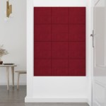 vidaXL Panouri de perete 12 buc. roșu vin 30x30 cm catifea 1,08 m² vidaXL Panouri de perete 12 buc. roșu vin 30x30 cm catifea 1,08 m²