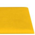 vidaXL Panouri de perete, 12 buc., galben, 60x15 cm, Catifea, 1,08 m²