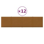 vidaXL Panouri de perete 12 buc. maro 60x15 cm catifea 1,08 m² vidaXL Panouri de perete 12 buc. maro 60x15 cm catifea 1,08 m²