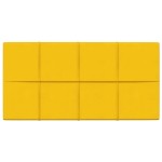 vidaXL Panouri de perete 12 buc. galben 60x30 cm catifea 2,16 m²