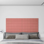 vidaXL Panouri de perete 12 buc. roz 90x15 cm catifea 1,62 m² vidaXL Panouri de perete 12 buc. roz 90x15 cm catifea 1,62 m²