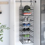 vidaXL Organizator pentru dulap suspendat, cu 7 rafturi vidaXL Organizator pentru dulap suspendat, cu 7 rafturi