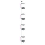 vidaXL Raft de colț pentru duș telescopic 4 niveluri argintiu aluminiu vidaXL Raft de colț pentru duș telescopic 4 niveluri argintiu aluminiu