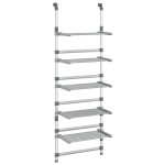 vidaXL Suport de uscare rufe suspendat, 5 niveluri, aluminiu vidaXL Suport de uscare rufe suspendat, 5 niveluri, aluminiu