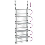 vidaXL Suport de uscare rufe suspendat, 5 niveluri, aluminiu vidaXL Suport de uscare rufe suspendat, 5 niveluri, aluminiu