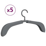 vidaXL Umerașe extensibile, 5 buc., gri vidaXL Umerașe extensibile, 5 buc., gri