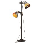 vidaXL Lampă de podea cu 2 abajururi, multicolor, E27 vidaXL Lampă de podea cu 2 abajururi, multicolor, E27