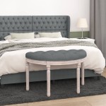 vidaXL Bancă, gri închis, 81,5x41x49 cm, material textil vidaXL Bancă, gri închis, 81,5x41x49 cm, material textil