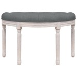 vidaXL Bancă, gri închis, 81,5x41x49 cm, material textil vidaXL Bancă, gri închis, 81,5x41x49 cm, material textil