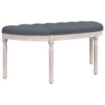 vidaXL Bancă, gri închis, 110,5x45x49 cm, catifea vidaXL Bancă, gri închis, 110,5x45x49 cm, catifea