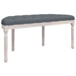 vidaXL Bancă, gri închis, 110,5x45x49 cm, catifea vidaXL Bancă, gri închis, 110,5x45x49 cm, catifea