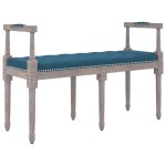 vidaXL Bancă, albastru, 110x40x70 cm, catifea vidaXL Bancă, albastru, 110x40x70 cm, catifea